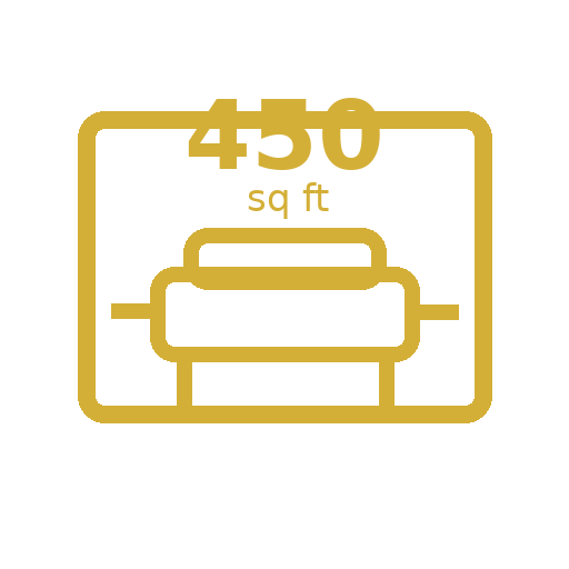 Living Area 450 sq ft icon