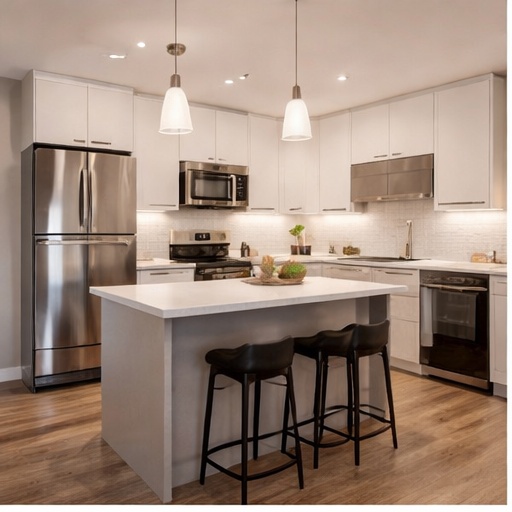 Modern kitchen at Hillcrest Suites